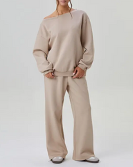 Off-Shoulder Sports Casual Suit