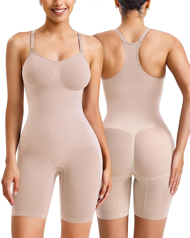 Seamless Invisible Backless Mid-Length Bodysuit