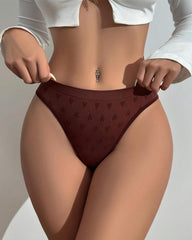 Sexy Simple Printed Cotton Crotch Briefs
