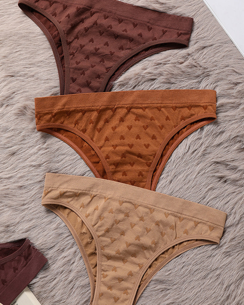 Sexy Simple Printed Cotton Crotch Briefs