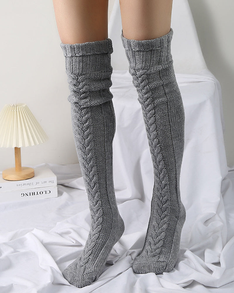 Knee-Length Knitted Socks