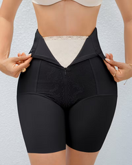 Tummy Control High Waist Shapewear With Zipper And Hook Closure