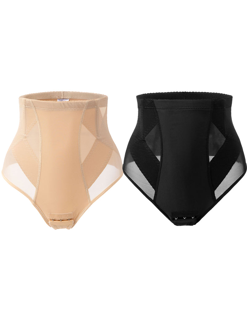 Mid-High Waisted Panties For Slimming Belly Without Curling Up