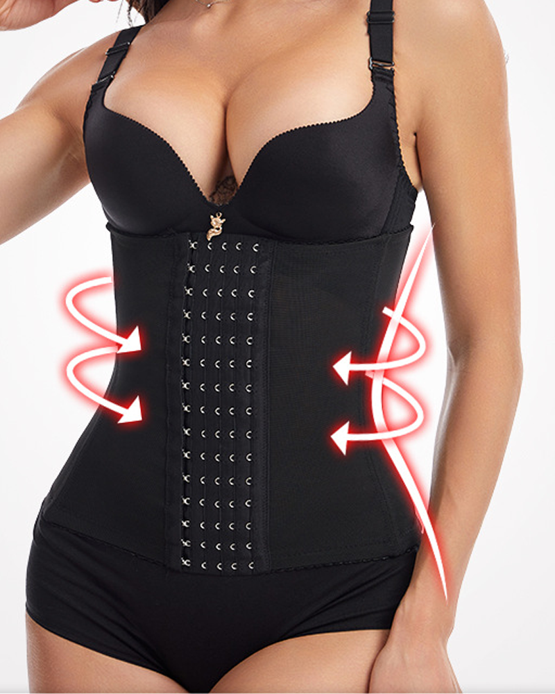 Breathable Hook-And-Eye Tummy Control Waist Shaper
