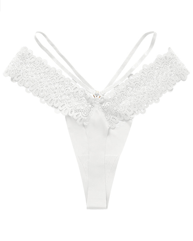 French lace stitching thin strap sexy thong