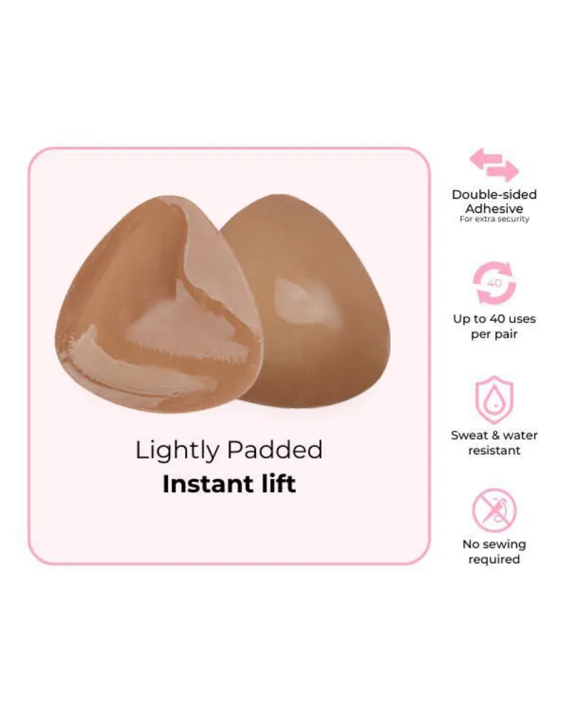 Invisible Lift - Patented Sticky Fashion Bra Inserts Prevents Nipple Slips No Sewing Required Low Cut Tops Womenswear