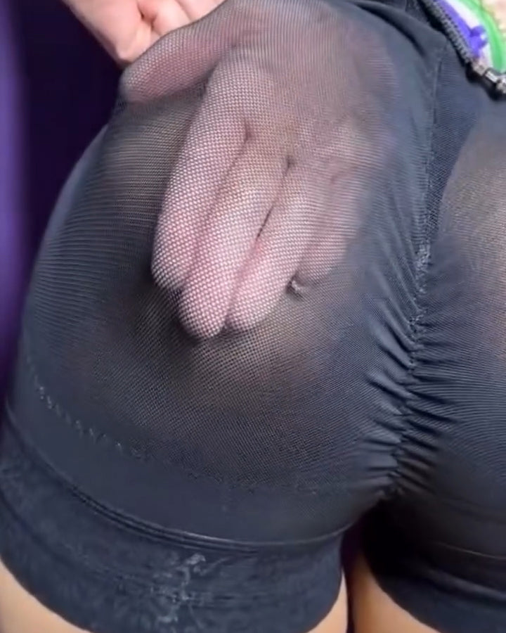 Sheer Mesh Butt Ehancing Shaper Shorts