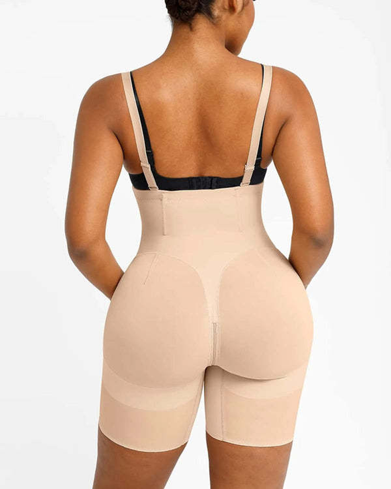 High-Waisted Tummy-Tucking Butt-Lifting Shapewear With Removable Non-Slip Shoulder Straps