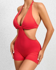 Cut-Out Bodyfit Yoga One-Piece Pants