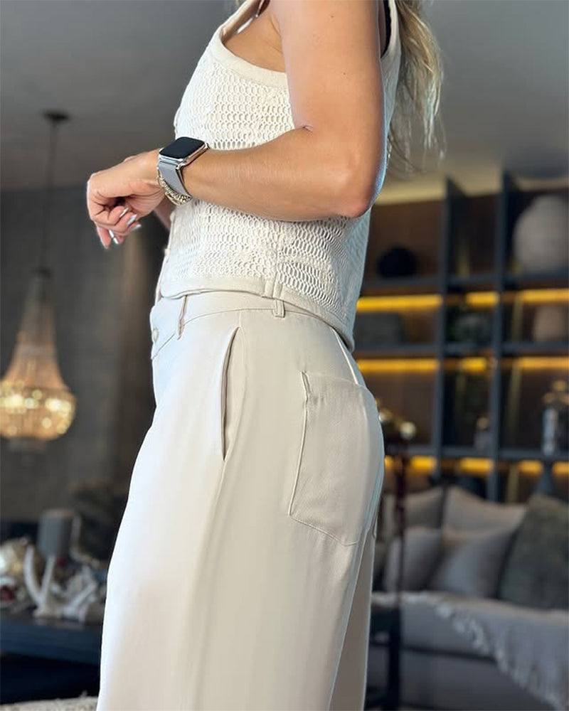 Drape Casual Suit Trousers