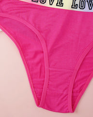 5 Colors Pure Cotton Crotch Letter Stretch Briefs