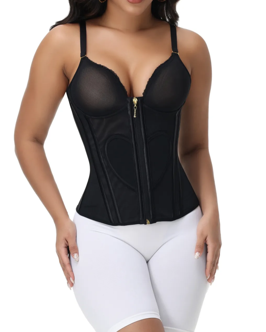 Waist Trainer for Women Tummy Control Vest Black Corset Shapewear Bustier Tank Tops Going Out Body Shaper with Straps