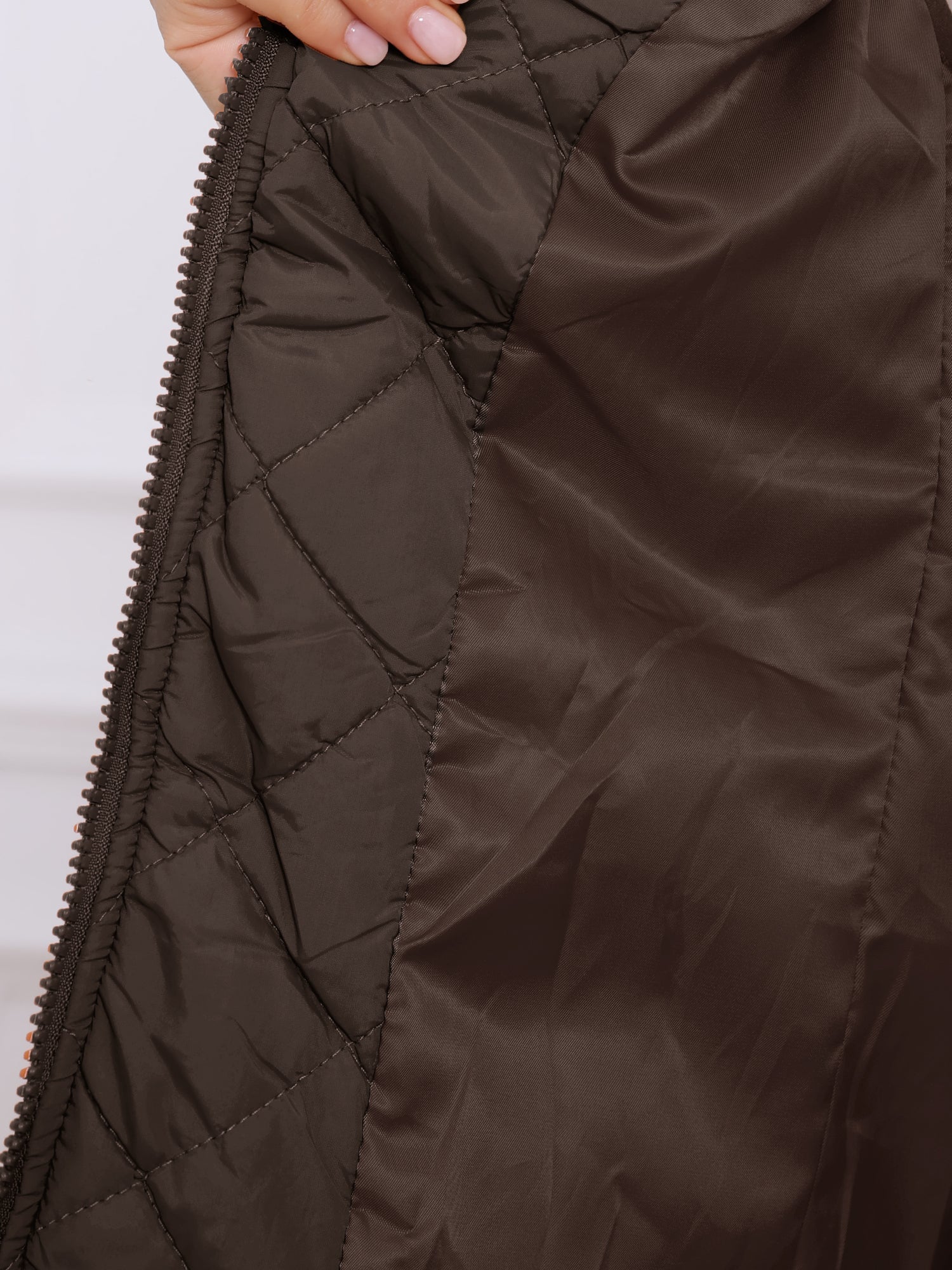 Stand Collar Lightweight Gilet Quilted Zipper Vest