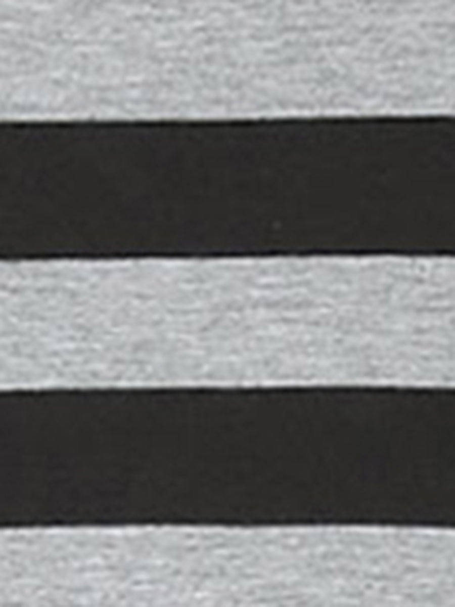 Striped 3/4 Sleeve Round Neck Casual T-Shirt