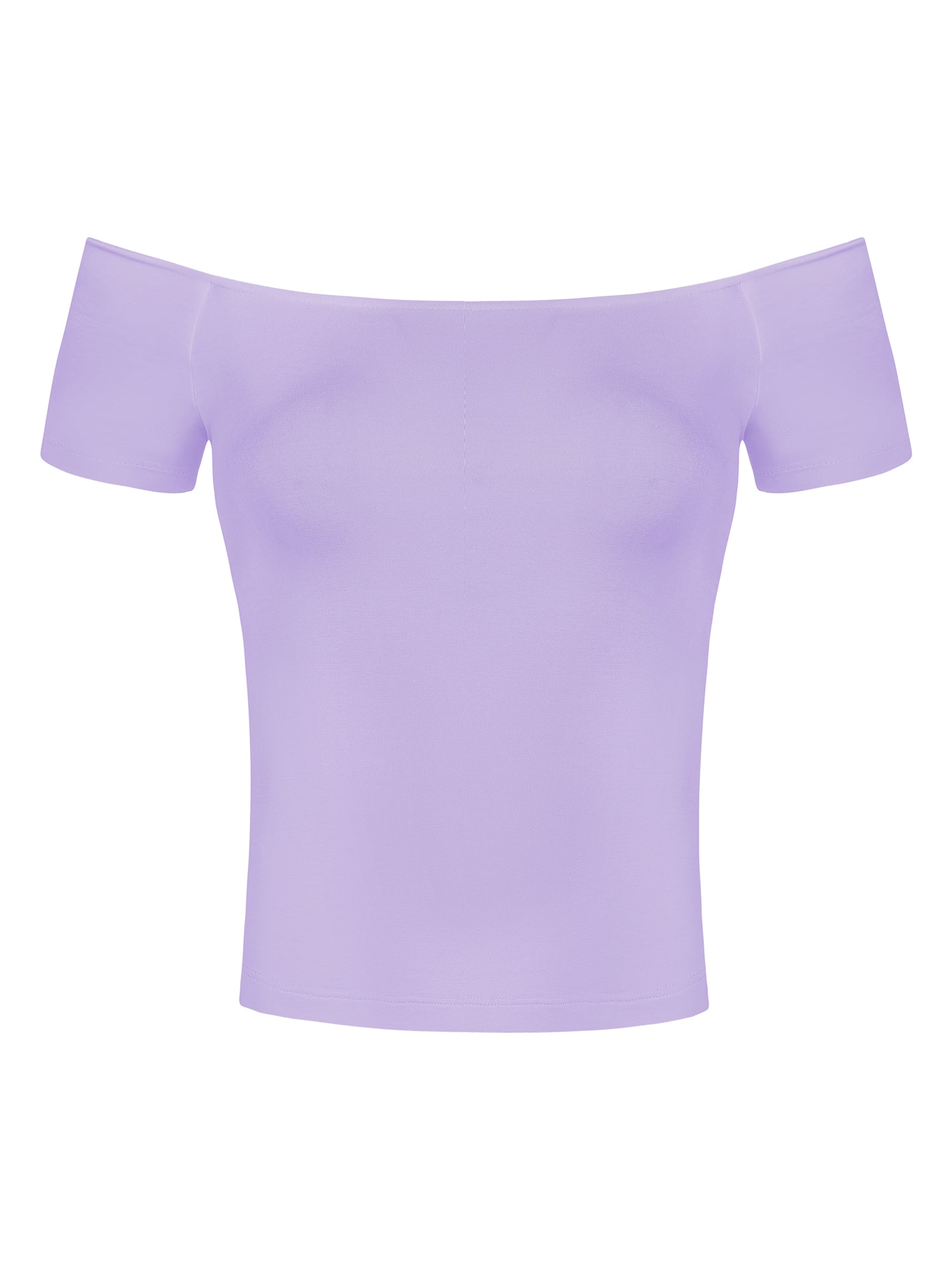 Off Shoulder Short Sleeve Solid Basic Sexy Slim Fit Blouse