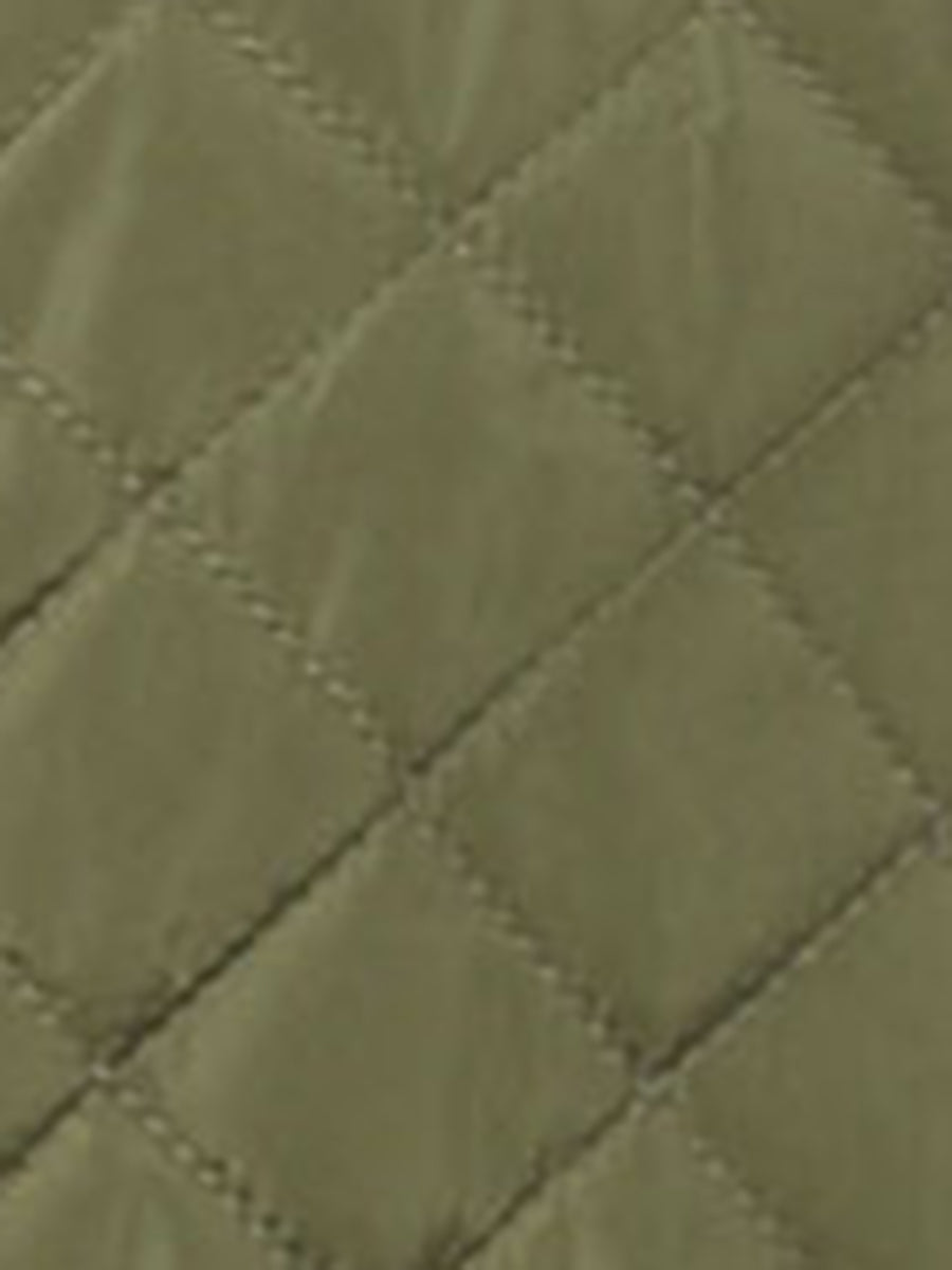Casual Zip Up Raglan Long Sleeve Quilted Bomber Jacket