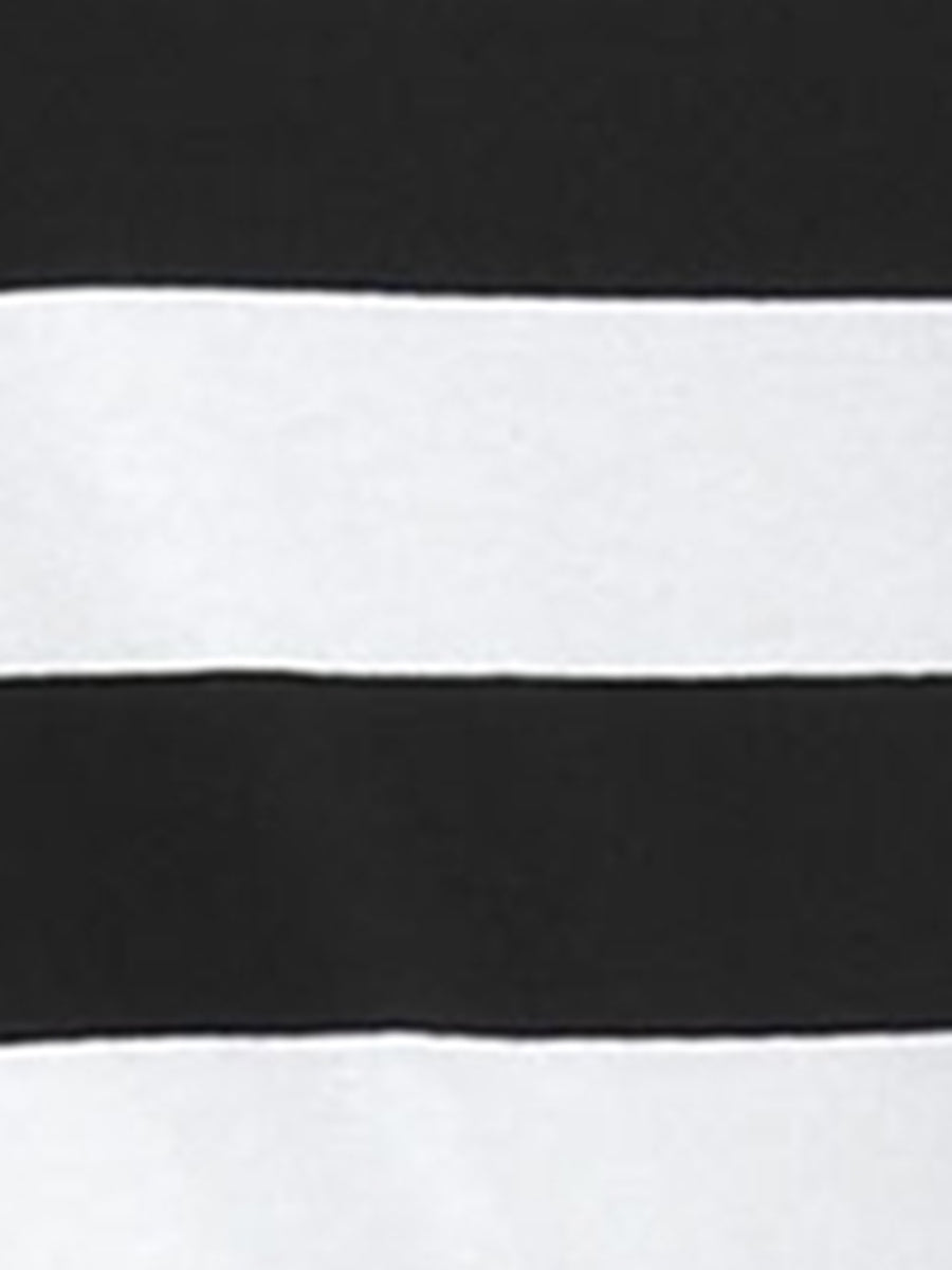 Striped 3/4 Sleeve Casual Basic Boat Neck T-shirt