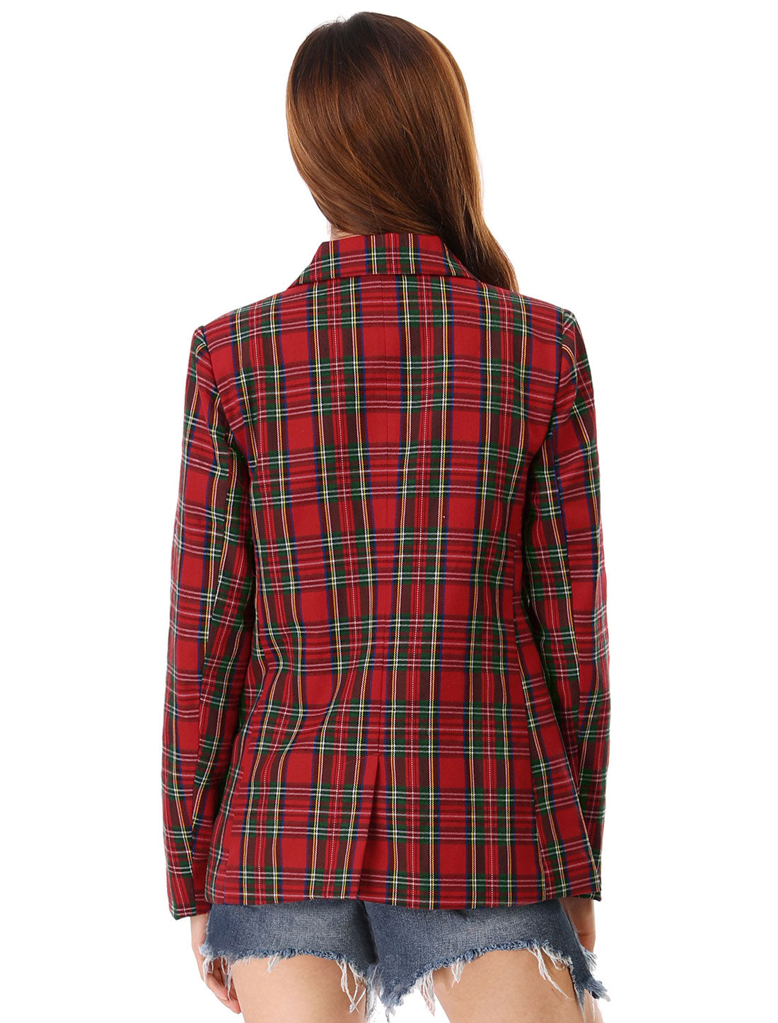 Notched Lapel Double Breasted Work Formal Blazer