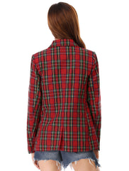 Notched Lapel Double Breasted Work Formal Blazer
