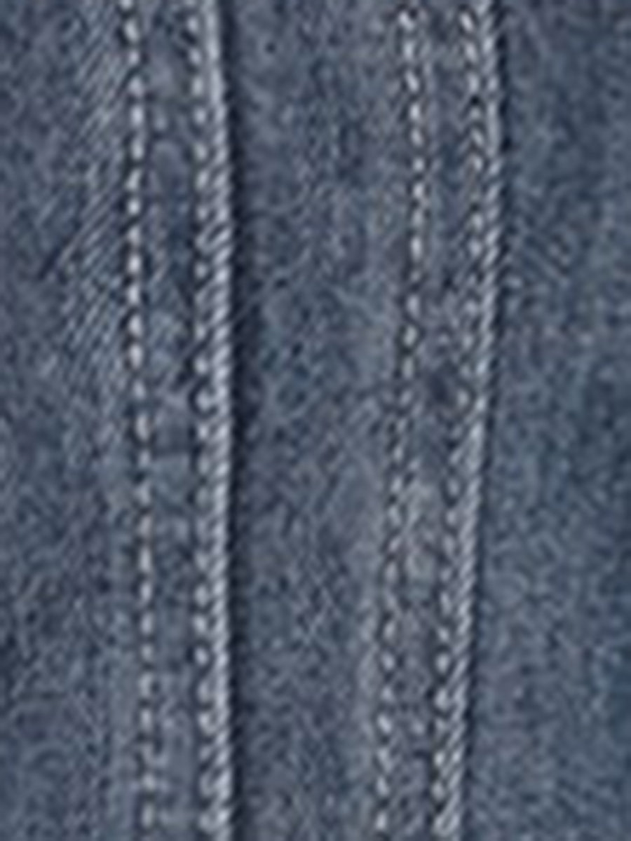 Flap Pocket Washed Buttoned Denim Jacket Vest