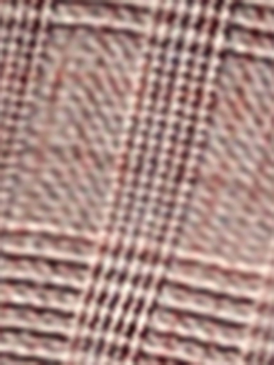 Plaid Notched Lapel One Button Houndstooth Blazer Jacket