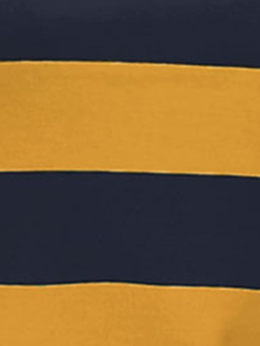 Striped 3/4 Sleeve Casual Basic Boat Neck T-shirt