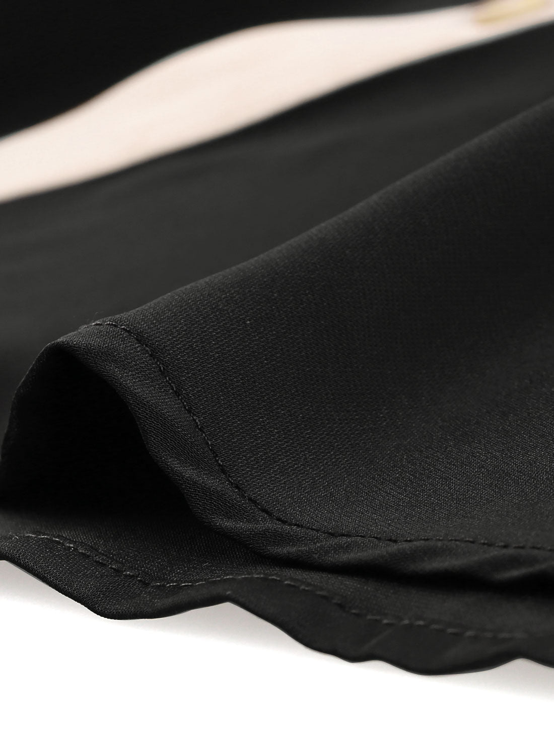 Contrast Collar Shirt Chiffon Long Sleeve Work Office Blouse