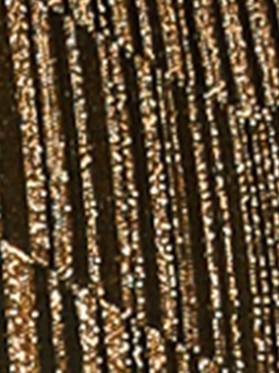 Party Glitter 3/4 Sleeve Shiny Striped Metallic Tops