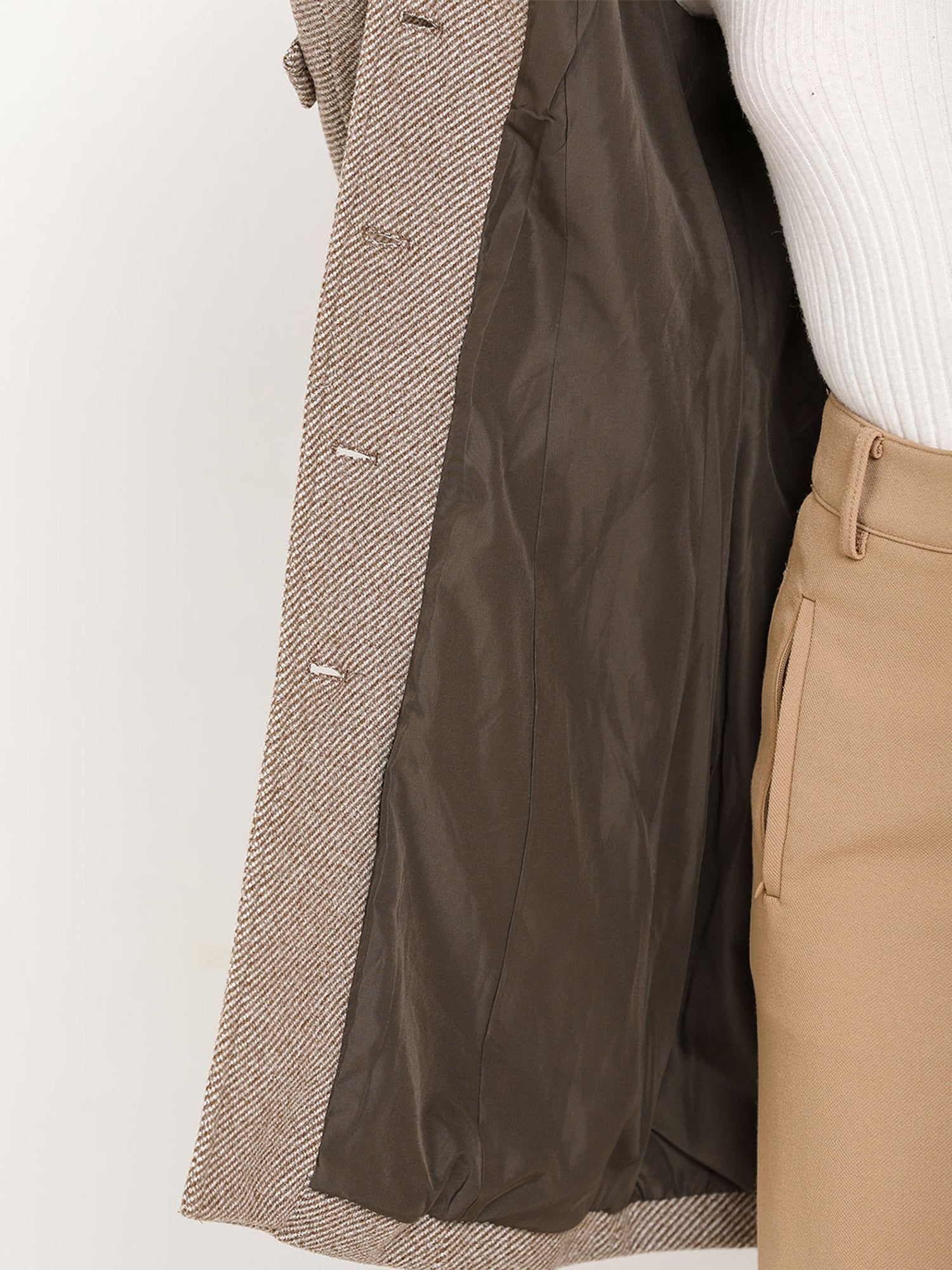 Peter Pan Collar Single Breasted Overcoat Winter Pea Coat