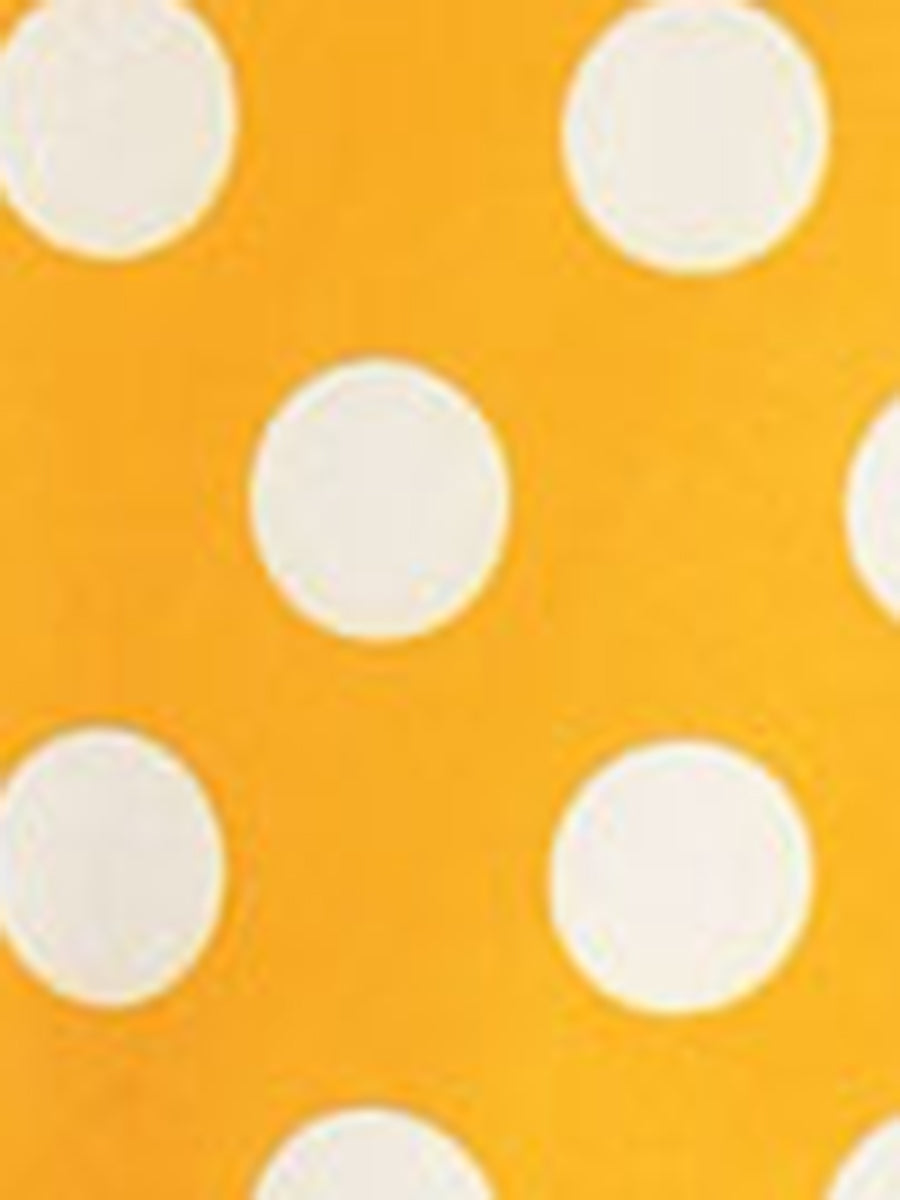 Polka Dots Contrast Peter Pan Collar Top 3/4 Sleeve Blouse Shirt