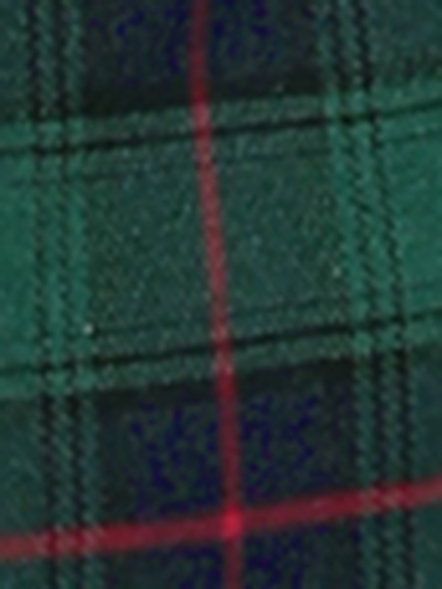 Plaid Tartan Button Decor A-Line Pinafore Overall Dress