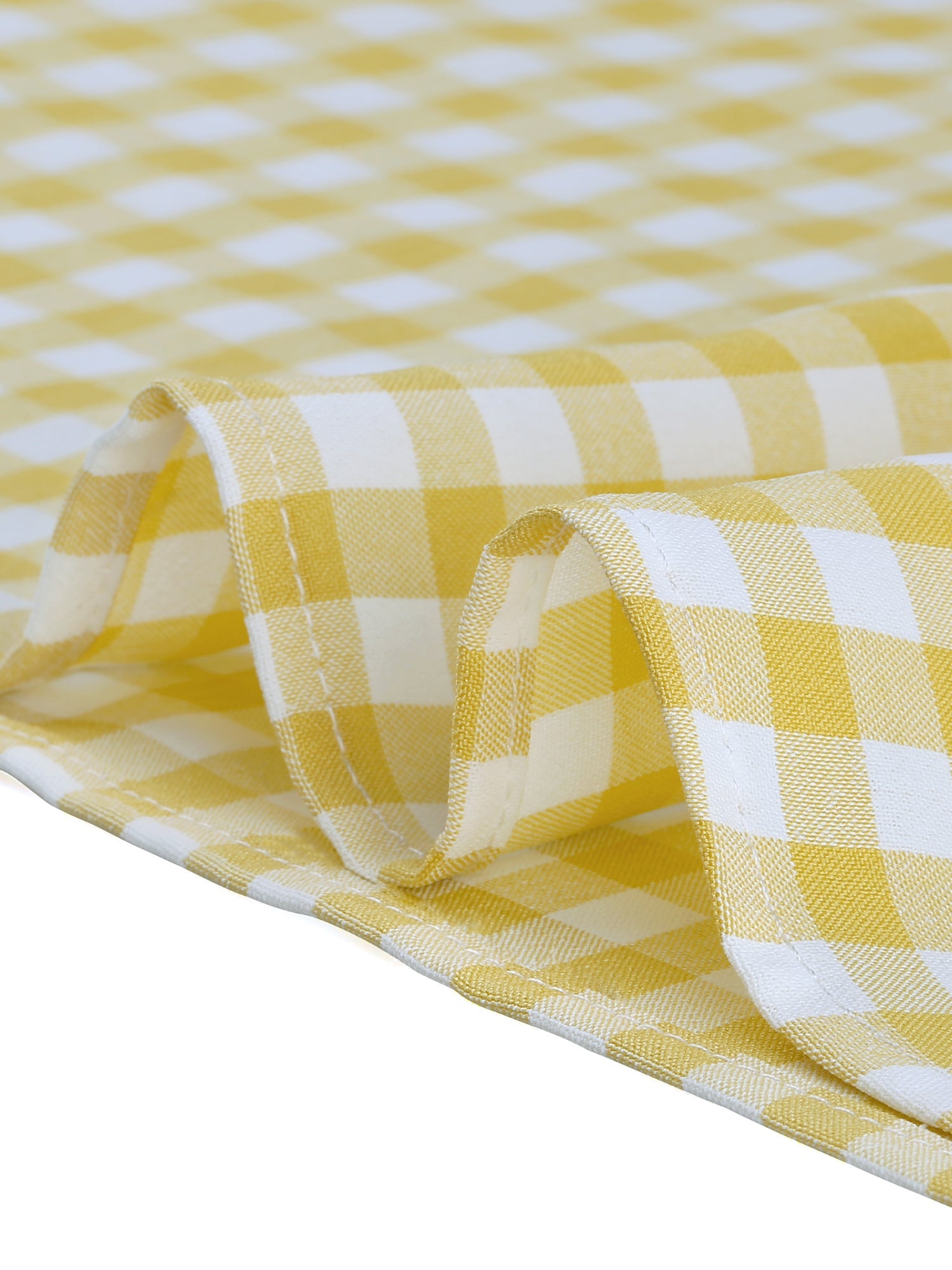 Summer Ruffle Neck Lace Panel Short Sleeve Check Gingham Dress