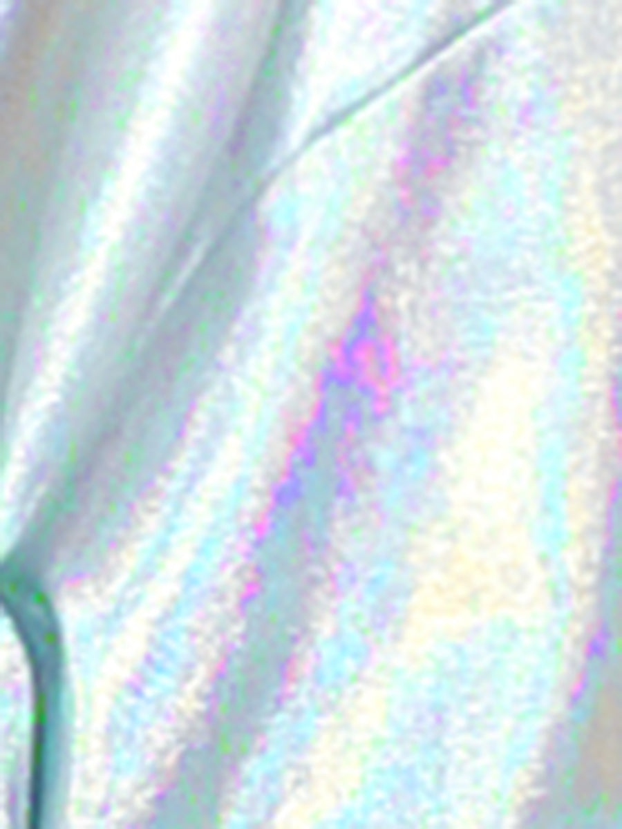 Holographic Party Shiny Lightweight Zipper Hooded Metallic Jacket