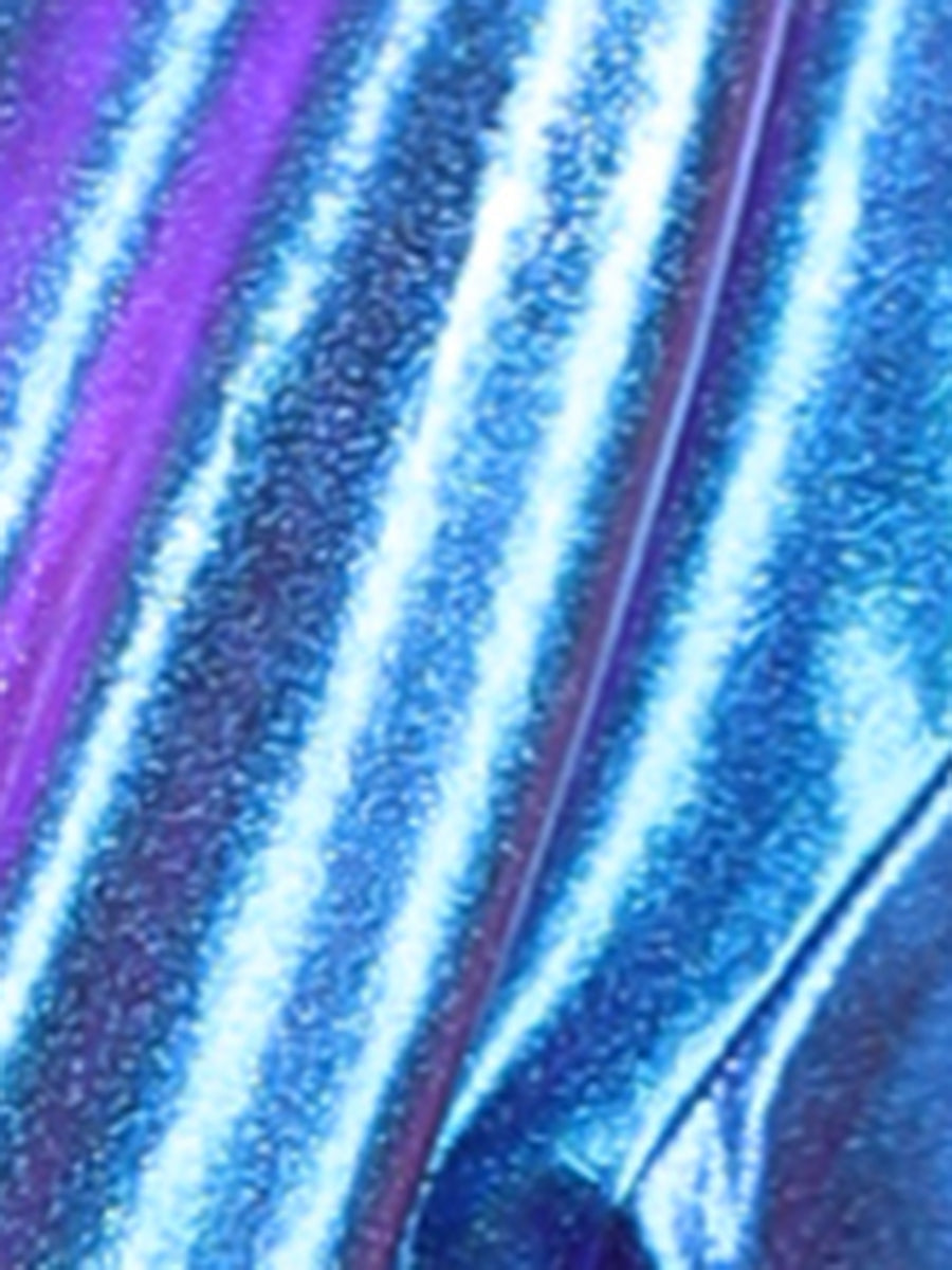 Holographic Party Shiny Lightweight Zipper Hooded Metallic Jacket