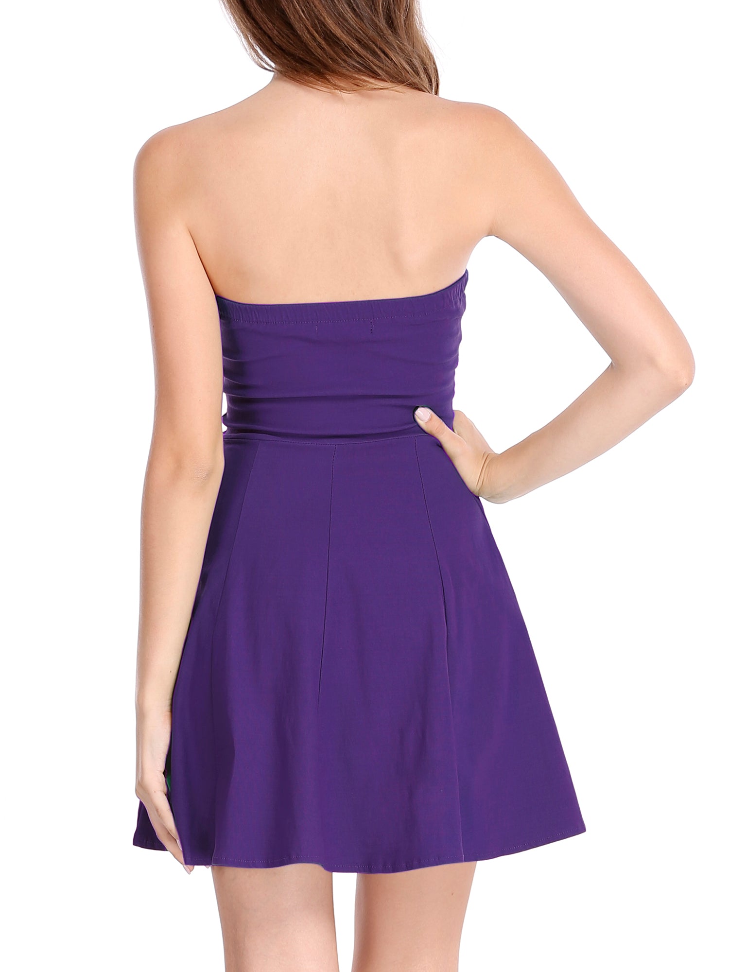 Zip Up Sexy Strapless Party Club Mini Bodycon Dress