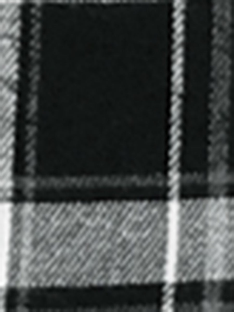 Plaid Tartan Button Decor A-Line Pinafore Overall Dress
