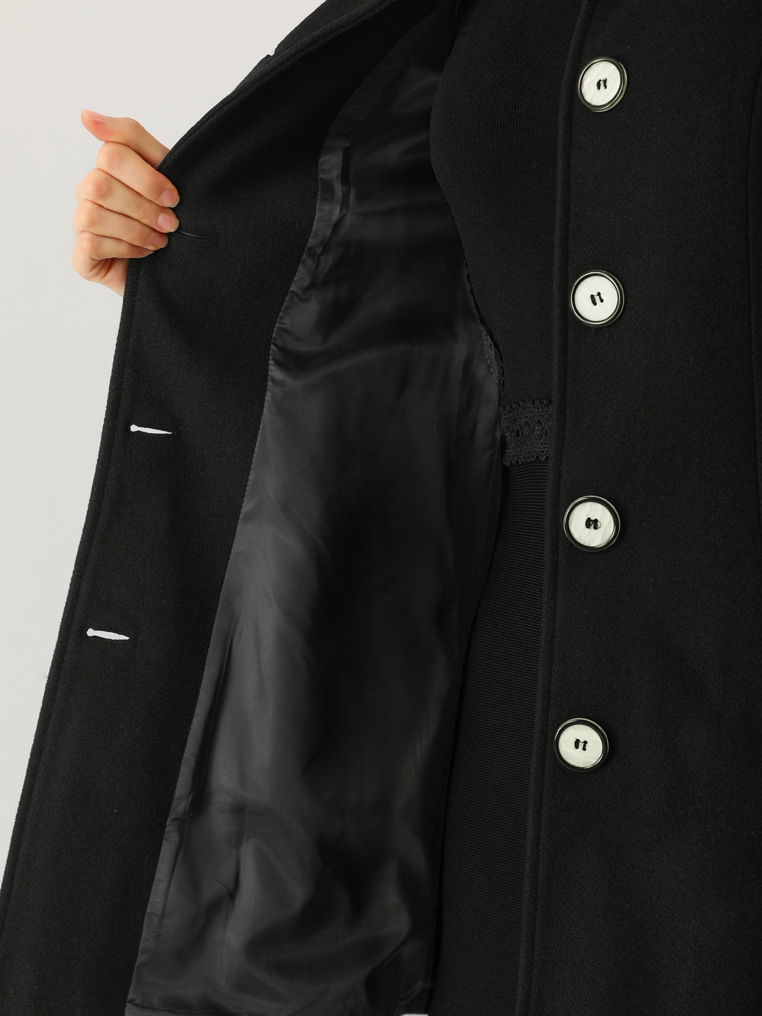 Winter Elegant Lapel Collar Long Trench Coat