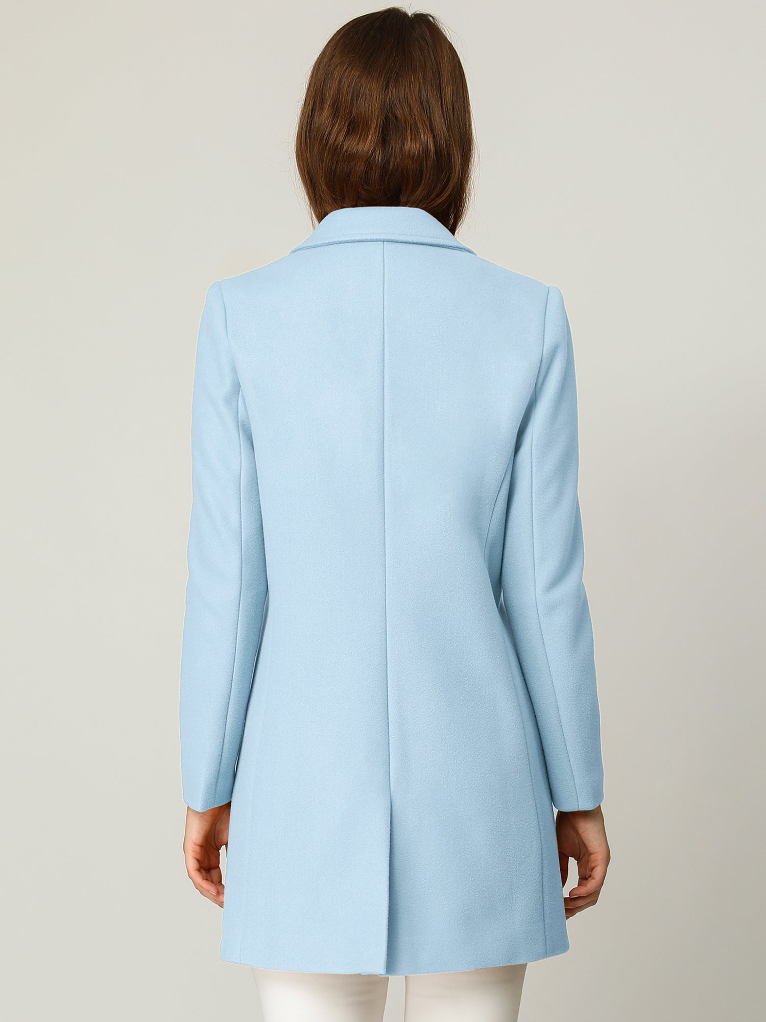 Classic Notched Lapel Long Sleeve Buttoned Coat