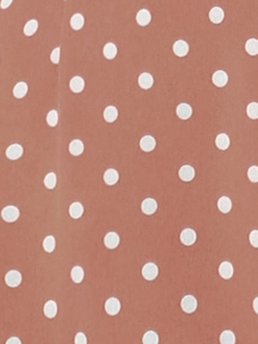 Summer Sweetheart Neck Ruffled Hem Puff Short Sleeve Polka Dots Dress