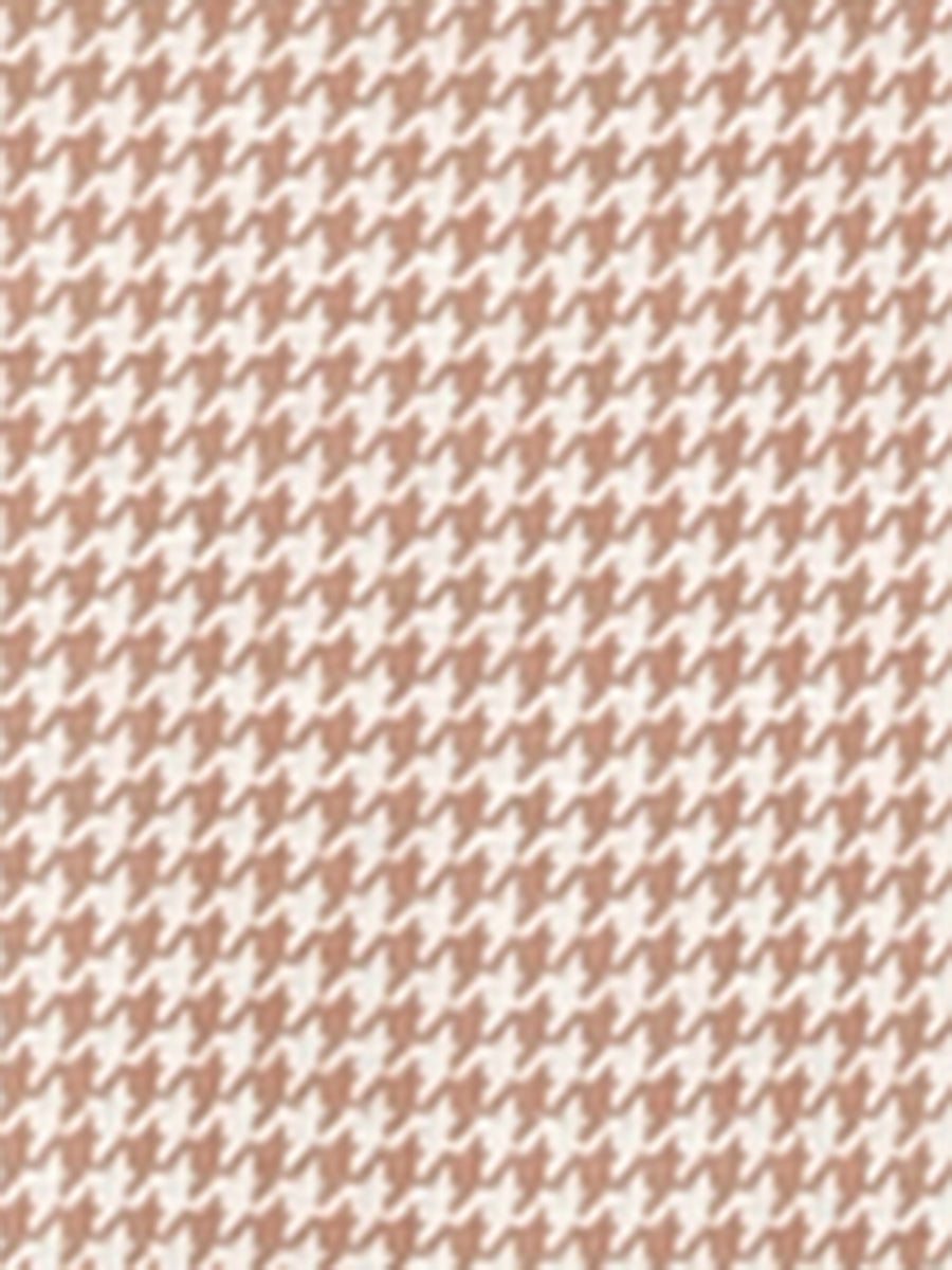 Work Office 3/4 Sleeve Boat Neck Houndstooth Printed Top Blouse
