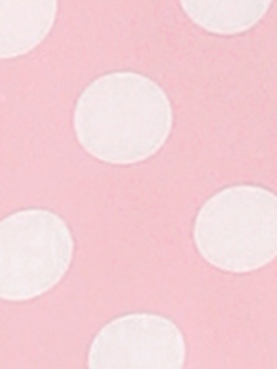 Polka Dots Contrast Peter Pan Collar Top 3/4 Sleeve Blouse Shirt