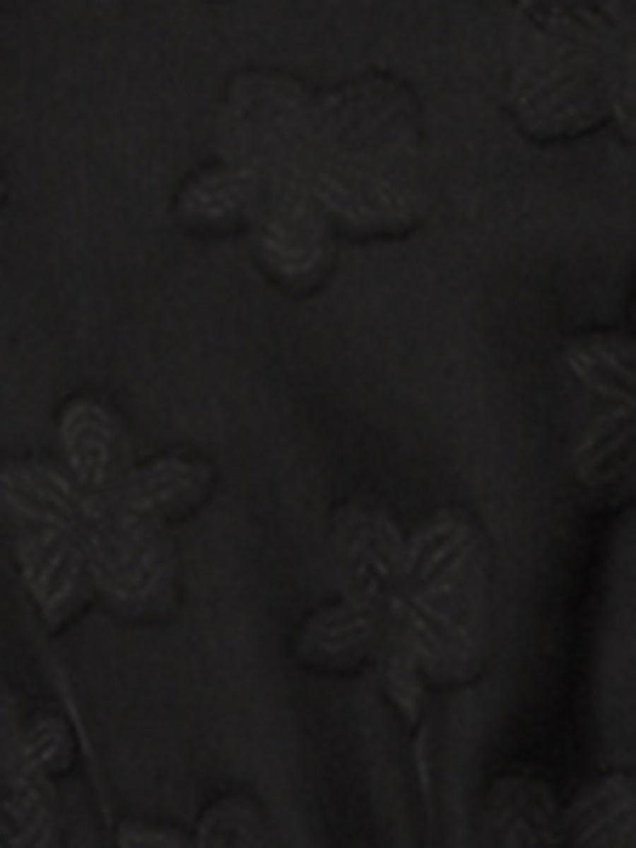 Peter Pan Collar Floral Drawstring Chiffon Layered Dress
