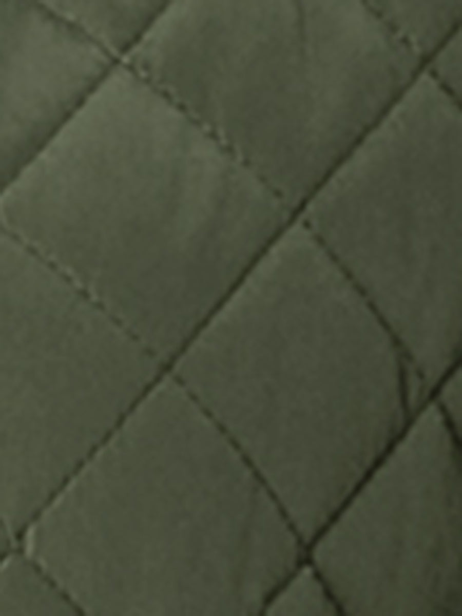 Casual Zip Up Raglan Long Sleeve Quilted Bomber Jacket