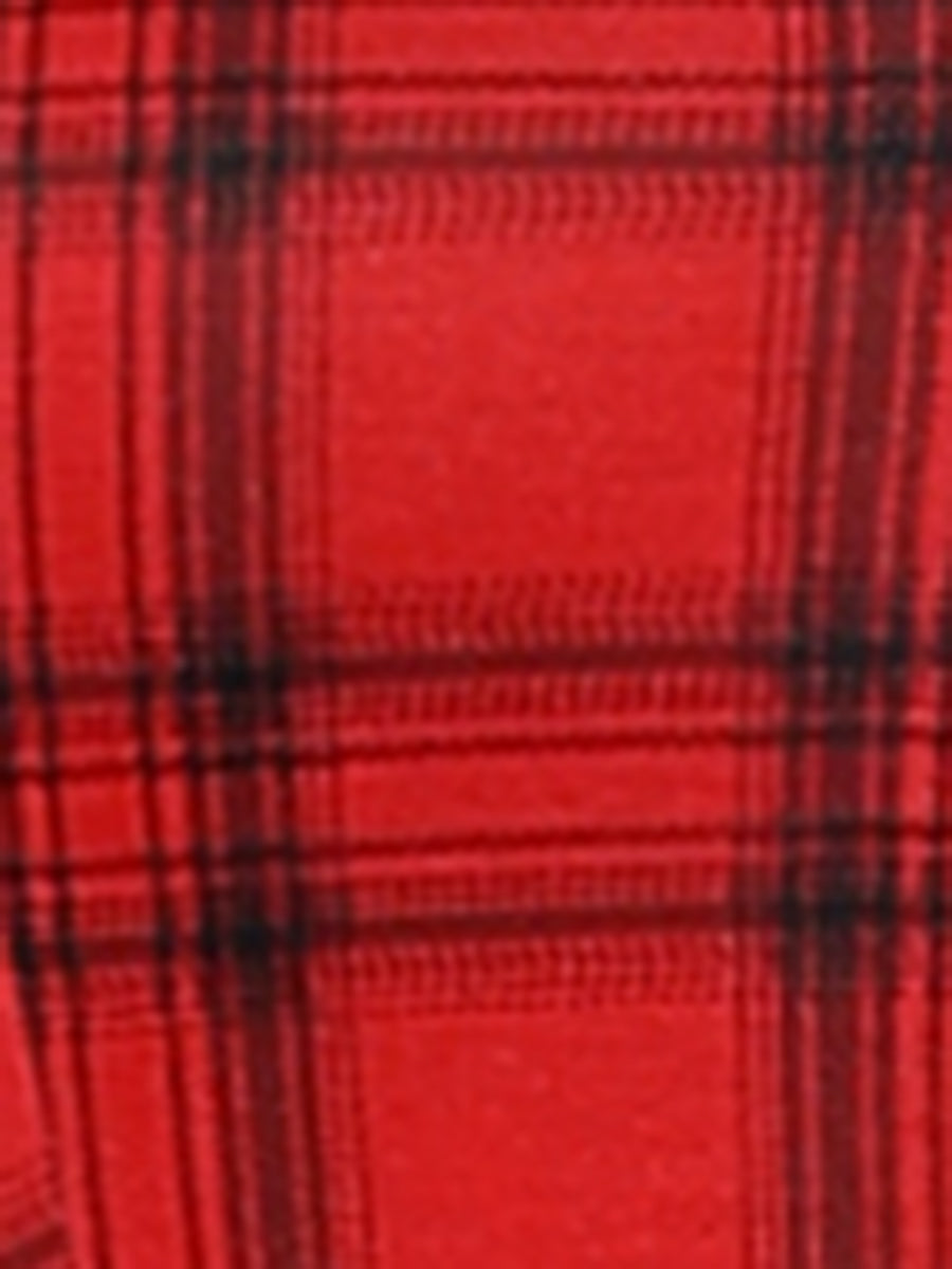 Plaid Zipper Front Party Strap Sleeveless Tube Mini A-Line Dress