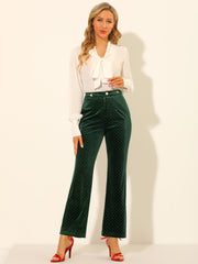 Velvet Wide Leg Retro Shiny Glitter Overalls Jumpsuits Pants
