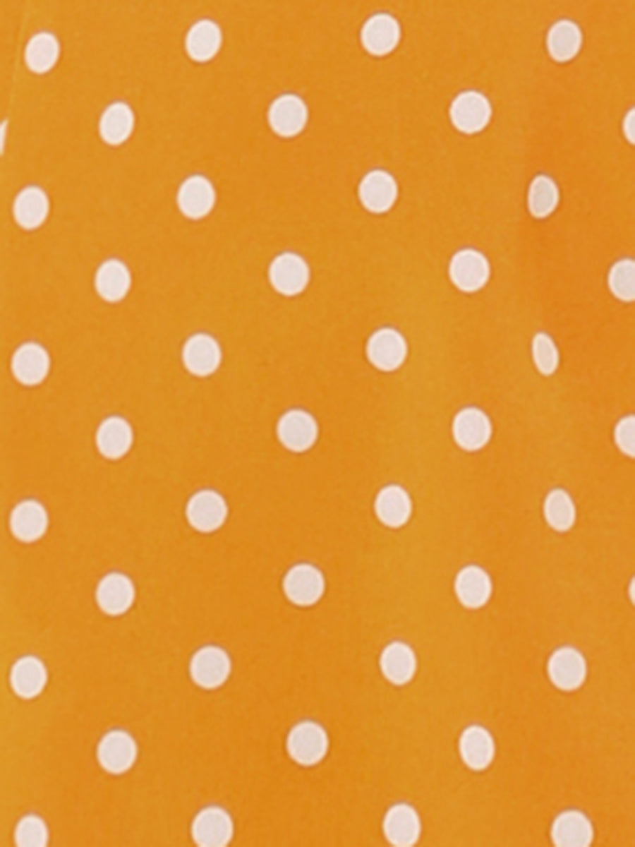 Summer Sweetheart Neck Ruffled Hem Puff Short Sleeve Polka Dots Dress
