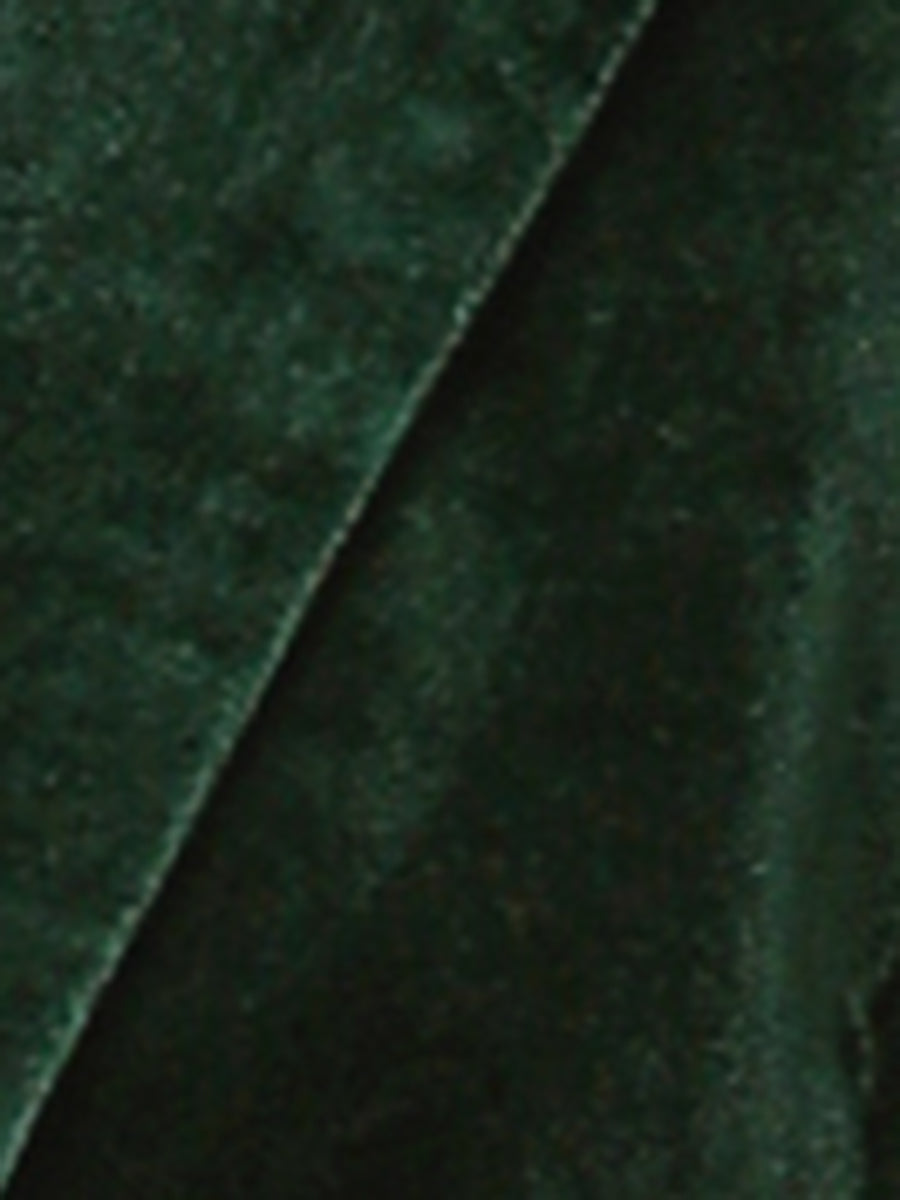 Single Button Velvet Lapel Business Crop Blazer Jacket