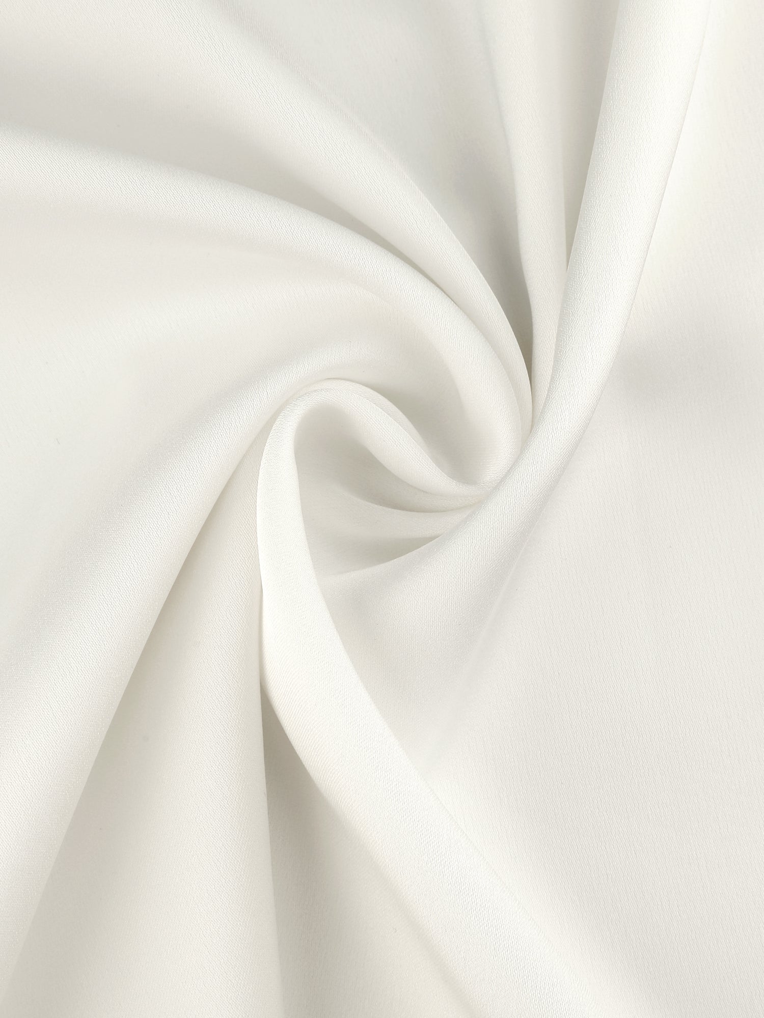 Ruffle Neck Bubble Sleeve Elastic Cuff Button Satin Blouse