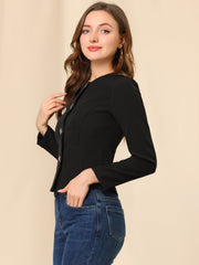 Fall Casual Jacket Elegant Button Front Work Office Blazer