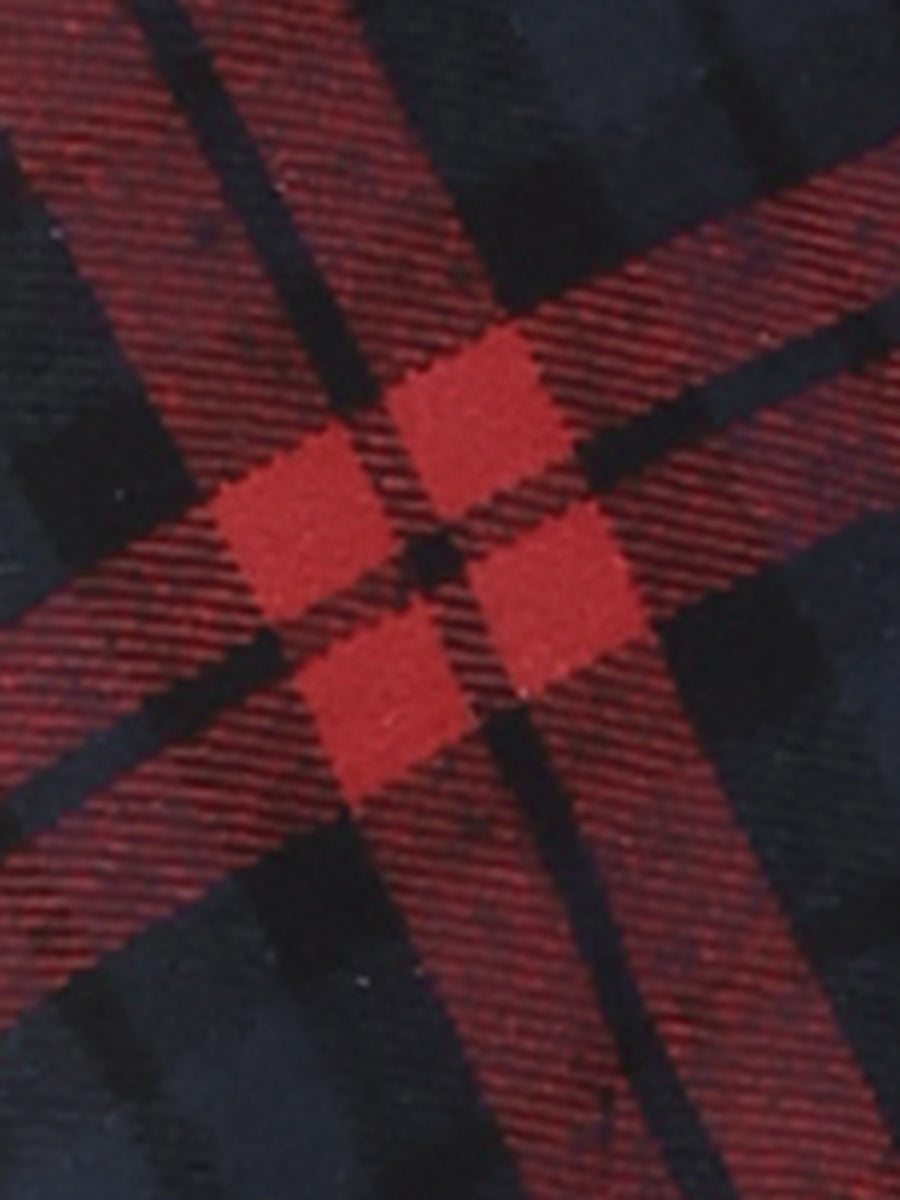 Plaid Tartan Vintage Elastic Waist Knee Length A-Line Skirt